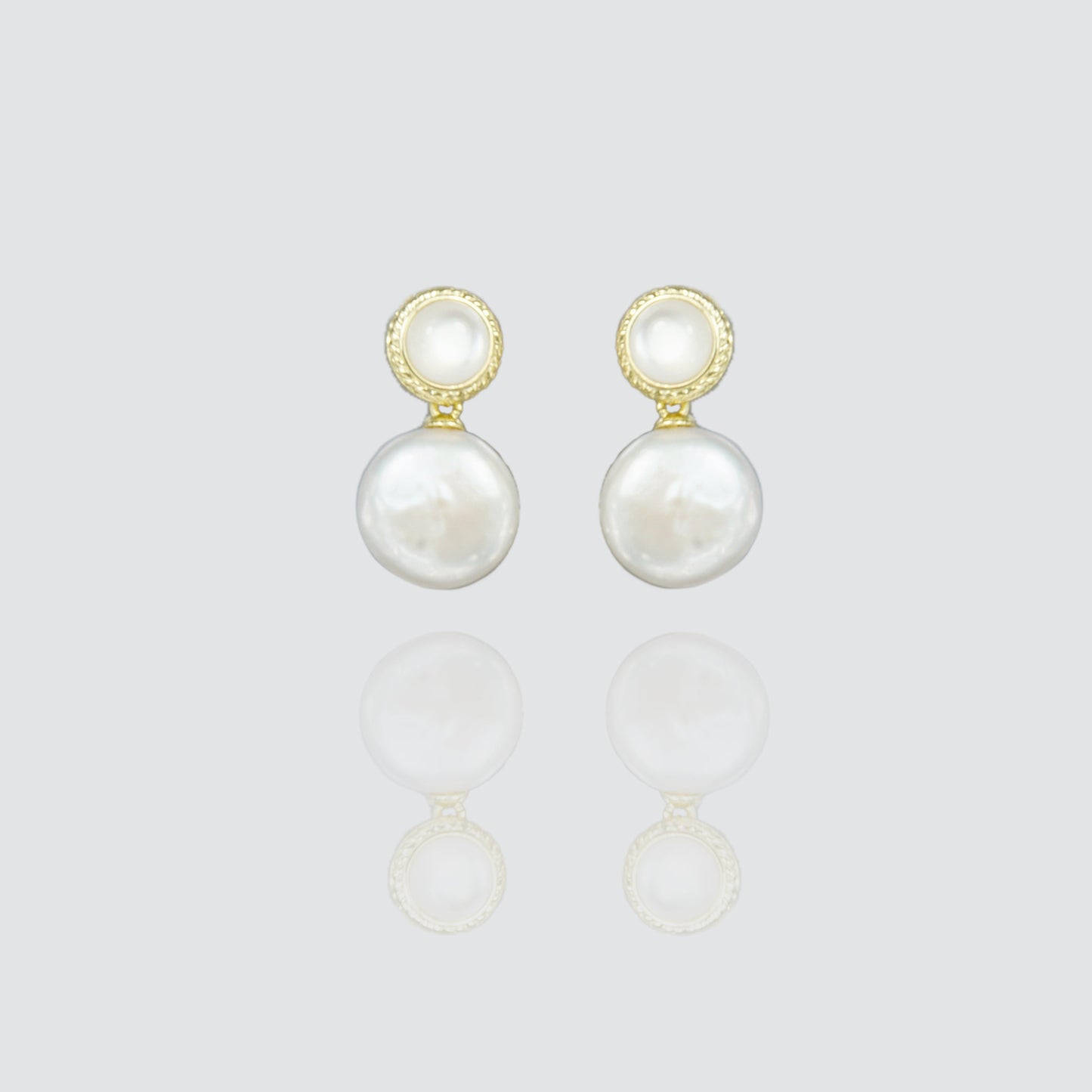 White Freshwater Pearl Drop Earrings In Sterling Silver