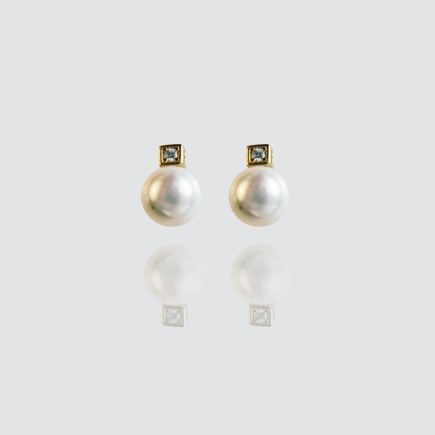 White Freshwater Pearl Classic Earrings In Sterling Silver